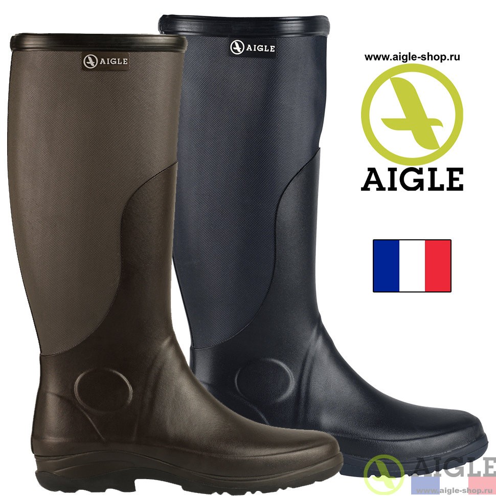 Резиновые сапоги из каучука AIGLE Rboot