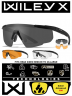 Тактические очки для стрельбы с баллистической защитой WILEYX Saber Advanced Matte Black (Clear-Grey-Rust)