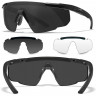 Тактические очки для стрельбы с баллистической защитой WILEYX Saber Advanced Matte Black (Clear-Grey)