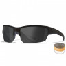 Баллистические очки для тактической стрельбы Wiley X Saint Matte Black (Clear-Grey-Rust)